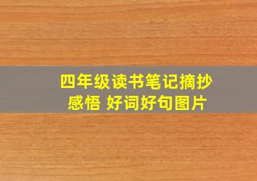 四年级读书笔记摘抄 感悟 好词好句图片